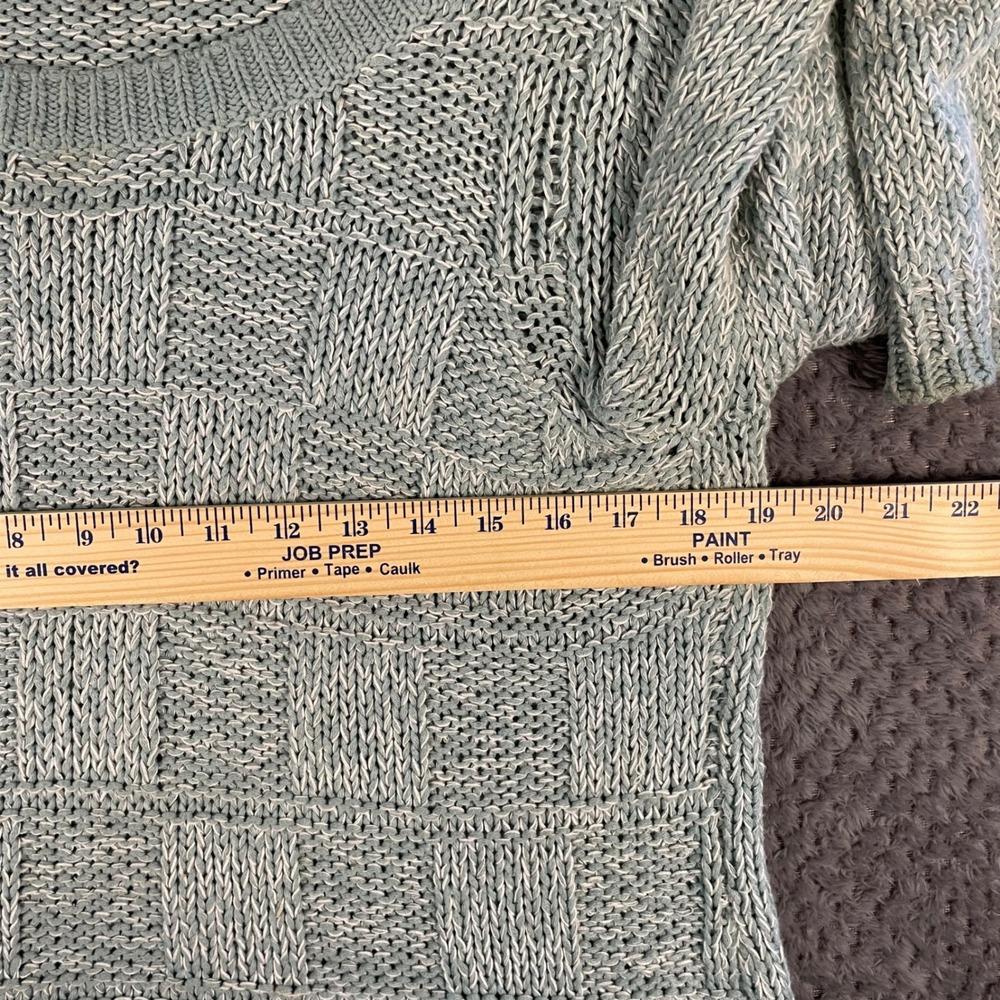 Coldwater Creek Women's Pullover Sweater Size L (14) Blue Color Block Ombre Knit - Picture 8 of 10